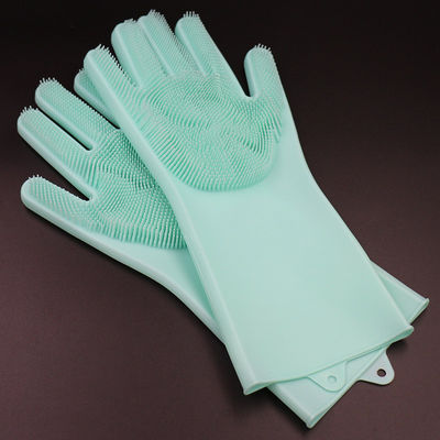 Handschoenen van de de Schotelwas van het keuken de Veelkleurige Silicone, Handschoenen van de het Siliconehand van Eco de Vriendschappelijke
