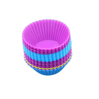 Niet-toxische praktische siliconen cupcake-vorm, magnetronbestendige siliconen bakvormen