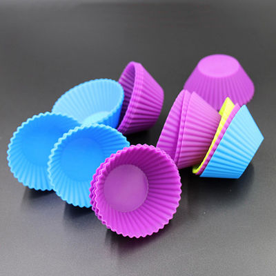 Niet-toxische praktische siliconen cupcake-vorm, magnetronbestendige siliconen bakvormen