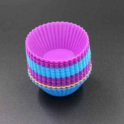Niet-toxische praktische siliconen cupcake-vorm, magnetronbestendige siliconen bakvormen
