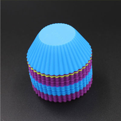 Niet-toxische praktische siliconen cupcake-vorm, magnetronbestendige siliconen bakvormen