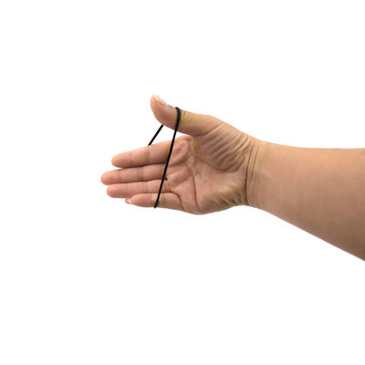 Zwarte dikte 3 mm siliconen haarbanden, praktische siliconen elastiekjes voor haar