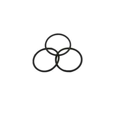 Zwarte dikte 3 mm siliconen haarbanden, praktische siliconen elastiekjes voor haar