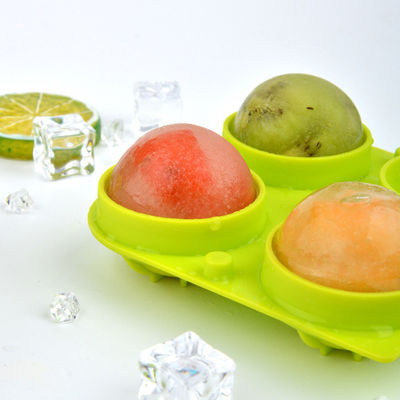 Duurzame Cocktails Ball Bolvormige Ijsblokjesbak 4 Holte Grijs Groene Kleur