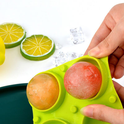 Duurzame Cocktails Ball Bolvormige Ijsblokjesbak 4 Holte Grijs Groene Kleur