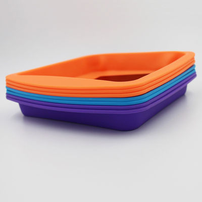 De vierkante Duurzame Vorm Pan Anti Falling Multicolor van de Siliconecake
