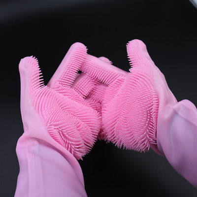 Handschoenen van de de Schotelwas van het keuken de Veelkleurige Silicone, Handschoenen van de het Siliconehand van Eco de Vriendschappelijke
