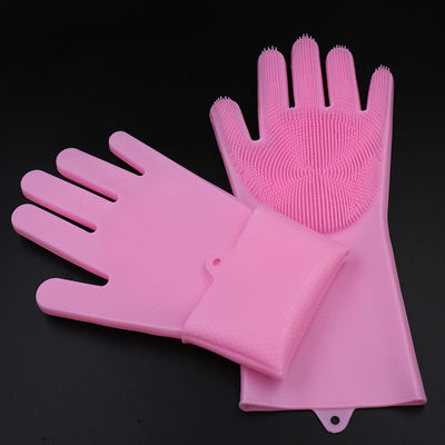 Handschoenen van de de Schotelwas van het keuken de Veelkleurige Silicone, Handschoenen van de het Siliconehand van Eco de Vriendschappelijke