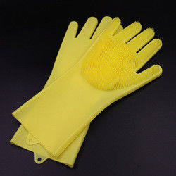 Handschoenen van de de Schotelwas van het keuken de Veelkleurige Silicone, Handschoenen van de het Siliconehand van Eco de Vriendschappelijke