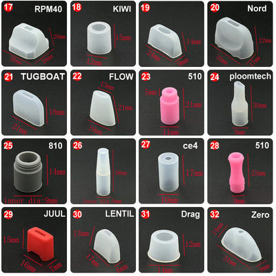 Beschikbaar de Druppeluiteinde van 810 510 Silicone Rubberlevering Duurzaam voor e-Sigaret